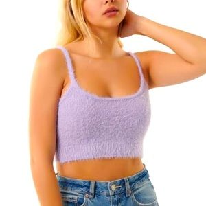 NWT Garage Fuzzy Sweater Tank Top
